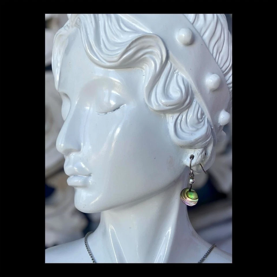 Подарочный набор винтажные серьги и подвески из абалона перламутр - Изображение 3 из 4