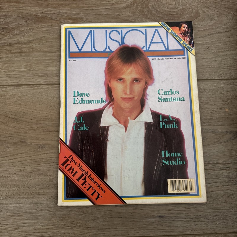 Vintage Magazine Musician 1981 Tom Petty Carlos Santana Dave Edmunds JJ Cale