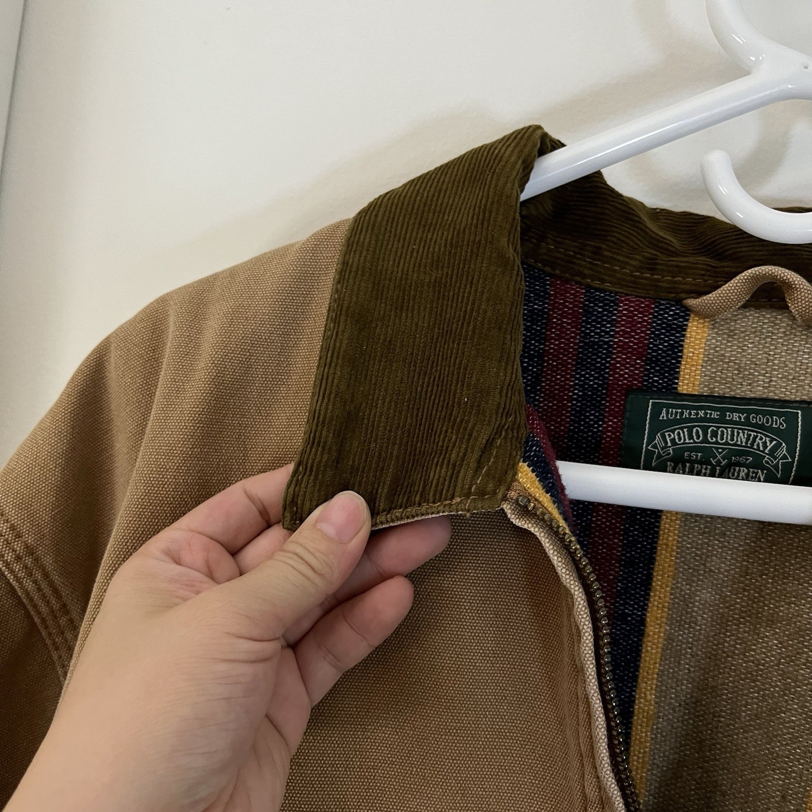 Polo Ralph Lauren Sportsman Fishing Hunting Utility Canvas Jacket Men Sz L thumbnail 8