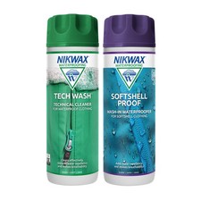 NIKWAX Tech Wash, Softshell Proofer Twin Pack 300ml Waterproof Protection 59.83 per litre