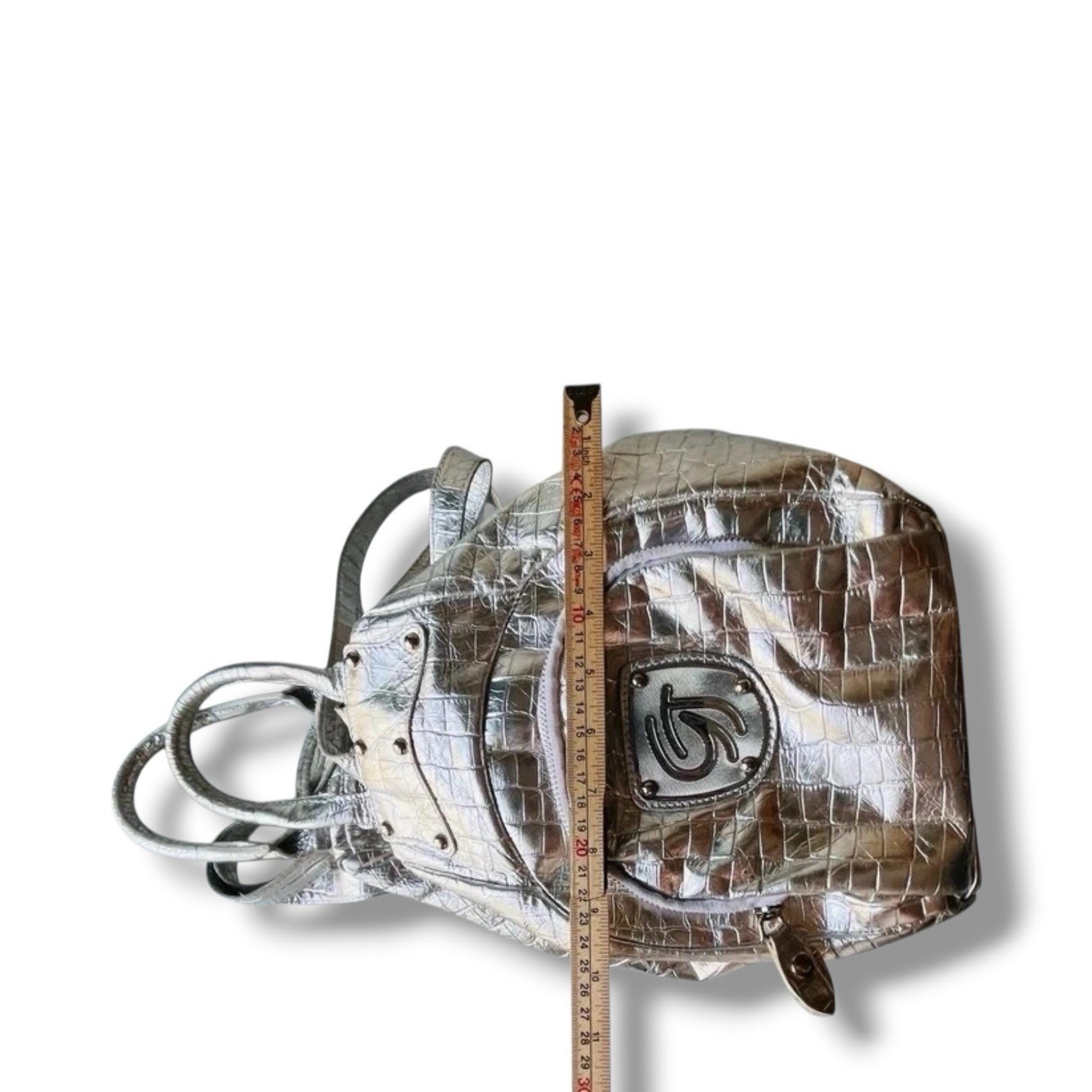 Gilda Tonelli Silver Genuine Leather Backpack image 9