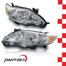 Fit Toyota Corolla 2011-2013 Left & Right Headlights Headlamps Replacement Pair