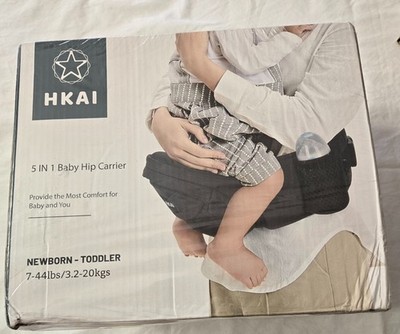 HKAI  5-IN-1 Baby Hip Seat Carrier Grey New Sealed READ DES..