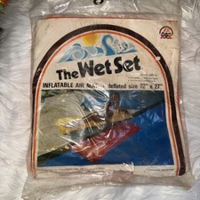 1975 Zee Toys The Wet Set Inflatable Air Mat Float 5915-2 Orange As-Is