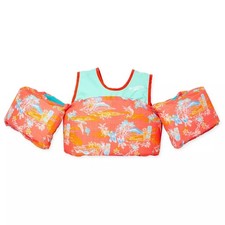 Speedo Splash Jammer Kids Life Vest with Buckle Closure Coral/Teal 33-55 lbs