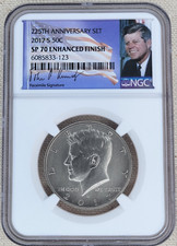 2017-S Kennedy Half Dollar Enhanced Finish NGC SP 70 225th Anniv Set