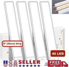 LED Under Cabinet Light Strip Bar Motion Sensor USB Rechargeable Closet 2,4 pack