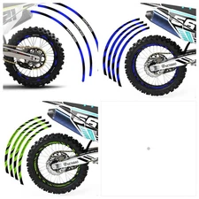 Red Blue Green Rim Stickers 21 19 inch For Kawasaki KXF250 KXF450 KX125 KX250