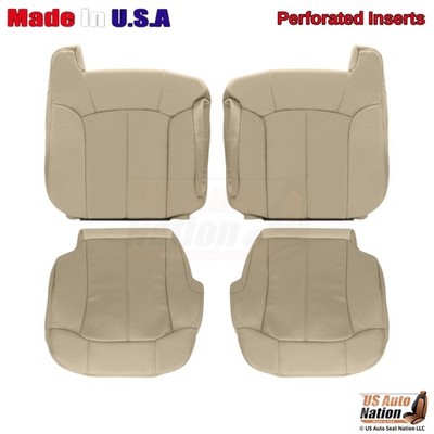 2002 For Cadillac Escalade Leatherette Perf Front Replacement Seat Covers Tan