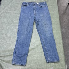 90's Vintage Levi s 540 Orange Tab Relaxed Fit Blue Jeans USA Mens Size 36x30