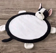 NWT Pottery Barn Kids Pippa Frenchie Baby Play Mat 27" Bulldog Puppy Black White