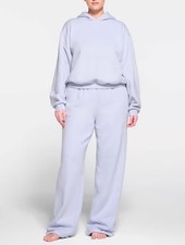SKIMS Wide Leg Pants  Zip Up Cotton blue