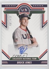 2022 USA Baseball Stars & Stripes Blue Ink 19/199 Brock Jones (Smiling) Auto 5i2