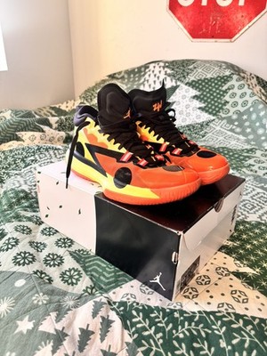  Nike Jordan Zion 1 NARUTO Electric Yellow DQ4706-780 Men's Size 10.5