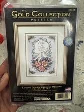 Vintage Dimensions "Loving Doves Wedding Record" #65005 Gold Collection Petites