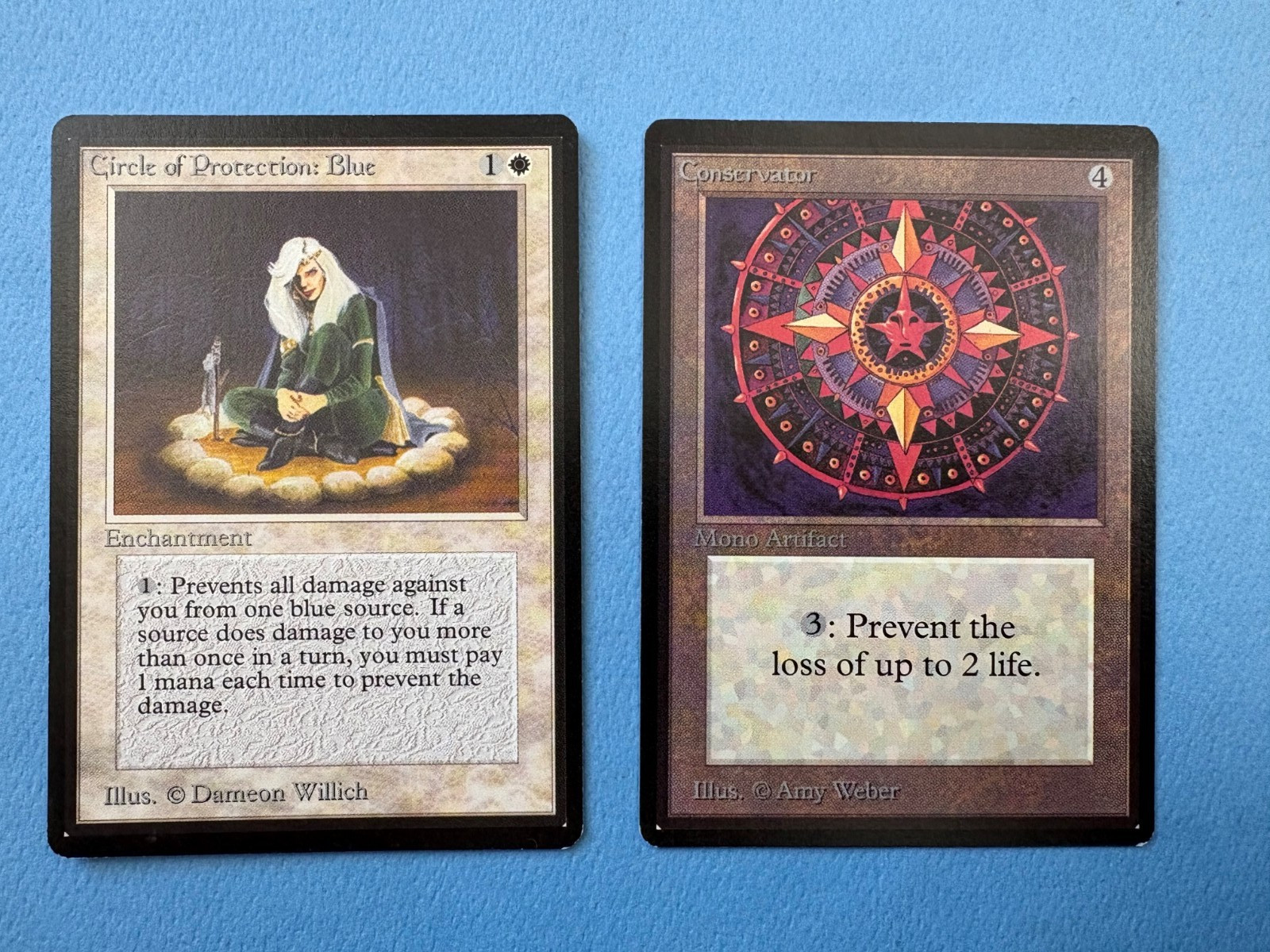 MTG Beta Edition, COP Blue and Conservator! 1993 Vintage  Magic!