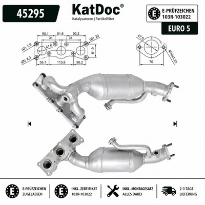   Katalysator BMW 3er E90 E91 E92 E93 325i 330i Euro 5