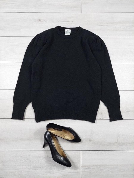 Women Laura Ashley Sweater Grey Wool 40 / L / 48 #A2EQ