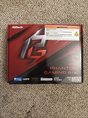 ASRock B550 Phantom Gaming 4 AMD Am4 Gen4 M.2 SATA 6gb/s ATX Motherboard