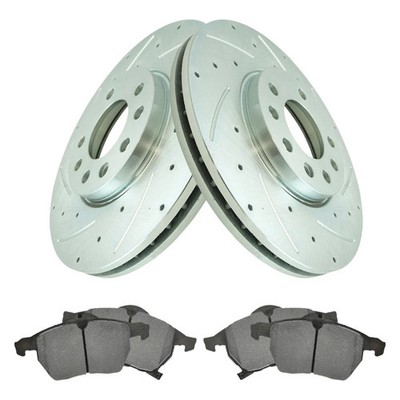 For Saab 9-5 1999-2005 TRQ BKA12883 Performance Semi-Metallic Front Brake Kit