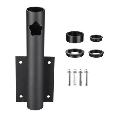 Yescom Universal Flag Pole Holder Deck Mount Bracket Fit 1'' to 2 3/8'' Pole