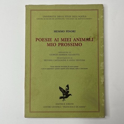 POESIE AI MIEI ANIMALI Mio Prossimo Memmo Pinori Eirene 1987
