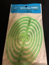 Plastic Drafting/Drawing Ovals Tool Ruler Geometric Template Green