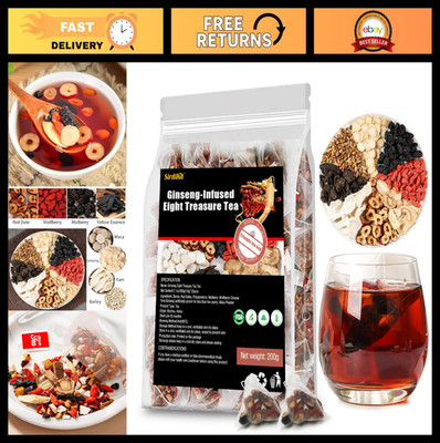 Ginseng Eight Treasure Tea - Kidney Cleanse Detox, Herbal Teabags for Health, 20