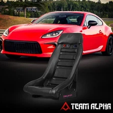 NRG PRI-100BK-MIDNIGHT Black Prisma Fixed Back Bucket Racing Seat Universal