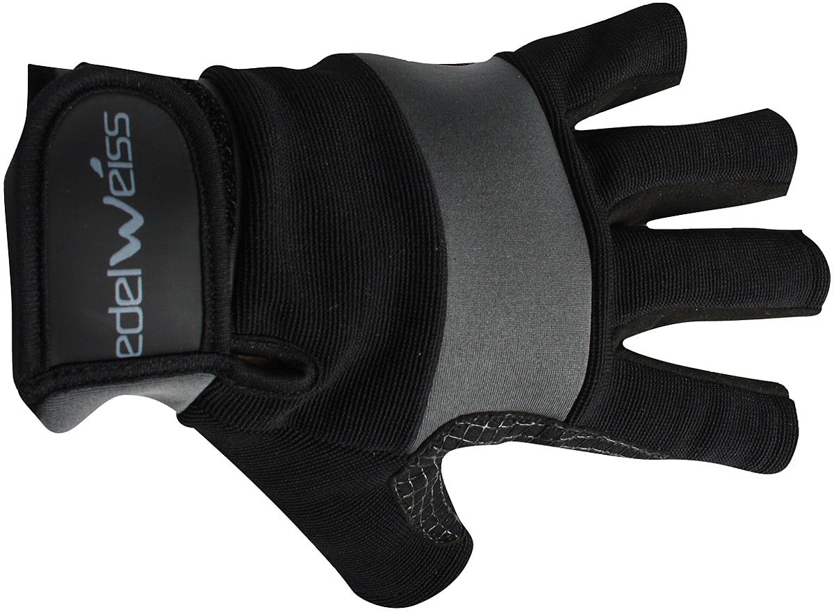 EDELWEISS Half-Finger Cycling Gloves XL Synthetic Anti-Slip Silicone Palm Black