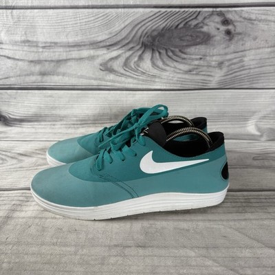 Nike SB Lunar OneShot Low Men's Size 9 Turquoise Teal Skate Shoes 631044-310