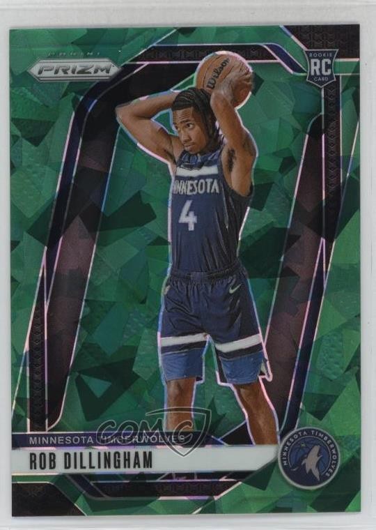 2024-25 Panini Prizm Green Ice Prizm Rob Dillingham #250 Rookie RC 0y2q