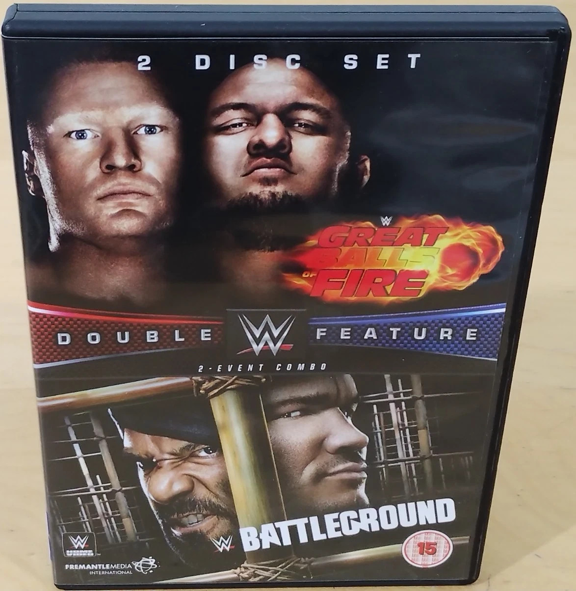 WWE Wrestling - Great Balls Of Fire 2017 / Battleground DVD 2 Disc Set PAL VGC