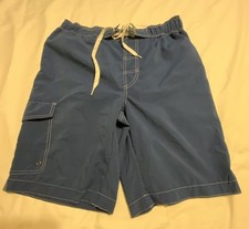 St. Johns Bay Swim Trunks Men  s Size M Navy Shorts Pockets NEW