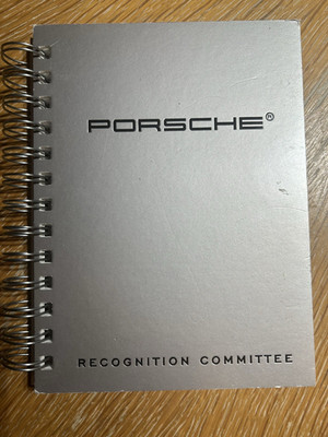 Porsche Gray  Notebook Paper Note Pad-Recognition Committee