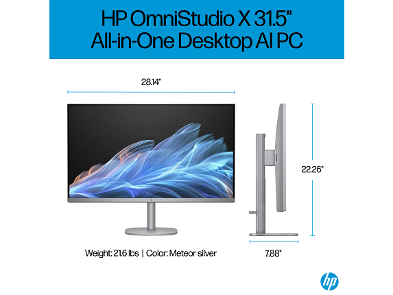 Upgrade with HP OmniStudio X All-in-One Computer 31.5" 4K UHD Intel Core Ultra 7, 16 GB;1 TB
