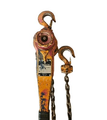 Harrington LB015 1-1/2 Ton Lever Chain Hoist Come Along Block Puller   TESTED