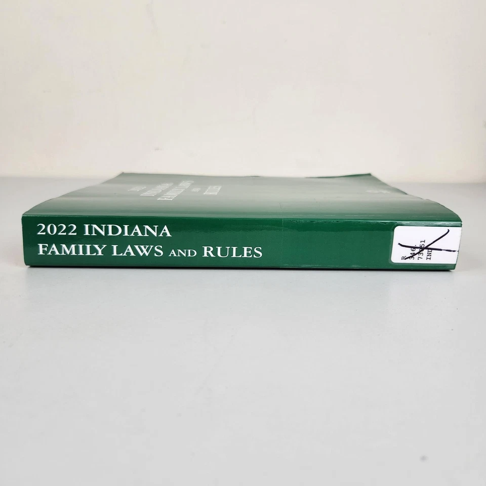 2022 Indiana Family Laws and Rules Thomson Reuters Law Reference Paperback Book - Image 4 of 4
