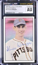 1983 Big League Diamond Classics #58 Vince DiMaggio Signed CGC JSA Auto D. 1986