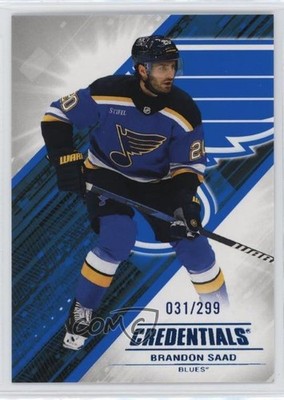 2024-25 Upper Deck Credentials Blue 31/299 Brandon Saad #76 0nr3