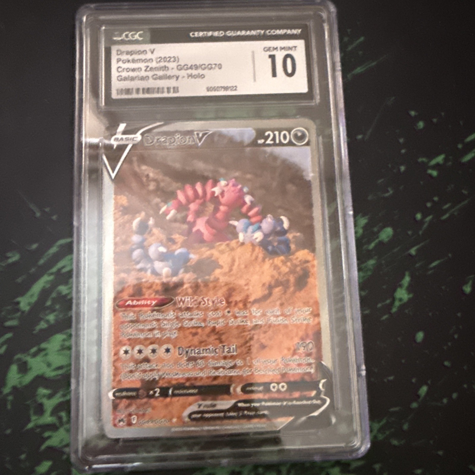 CGC 10 Drapion V GG49/GG70 Crown Zenith Secret Illustration Rare Pokemon Card