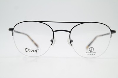 Crizal ZAGREB 0112 Black Half-Rim Eyeglasses New