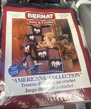 Bernat Crochet Afghan Kit - "LOVE MY FLAG" - Kit  423602, New
