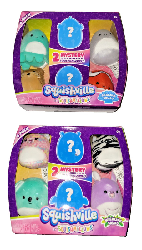 💥 Squishville 12 Pack Mini Sealife Wildlife Squad Squishmallows Set New Mystery