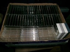 Lot of 70 Empty Cassette Cases Black Clear White/Grey Plastic Pre-Owned Empty