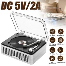 CD Player Lautsprecher Bluetooth CD-Spieler Retro für Kinder FM-Radio USB/AUX