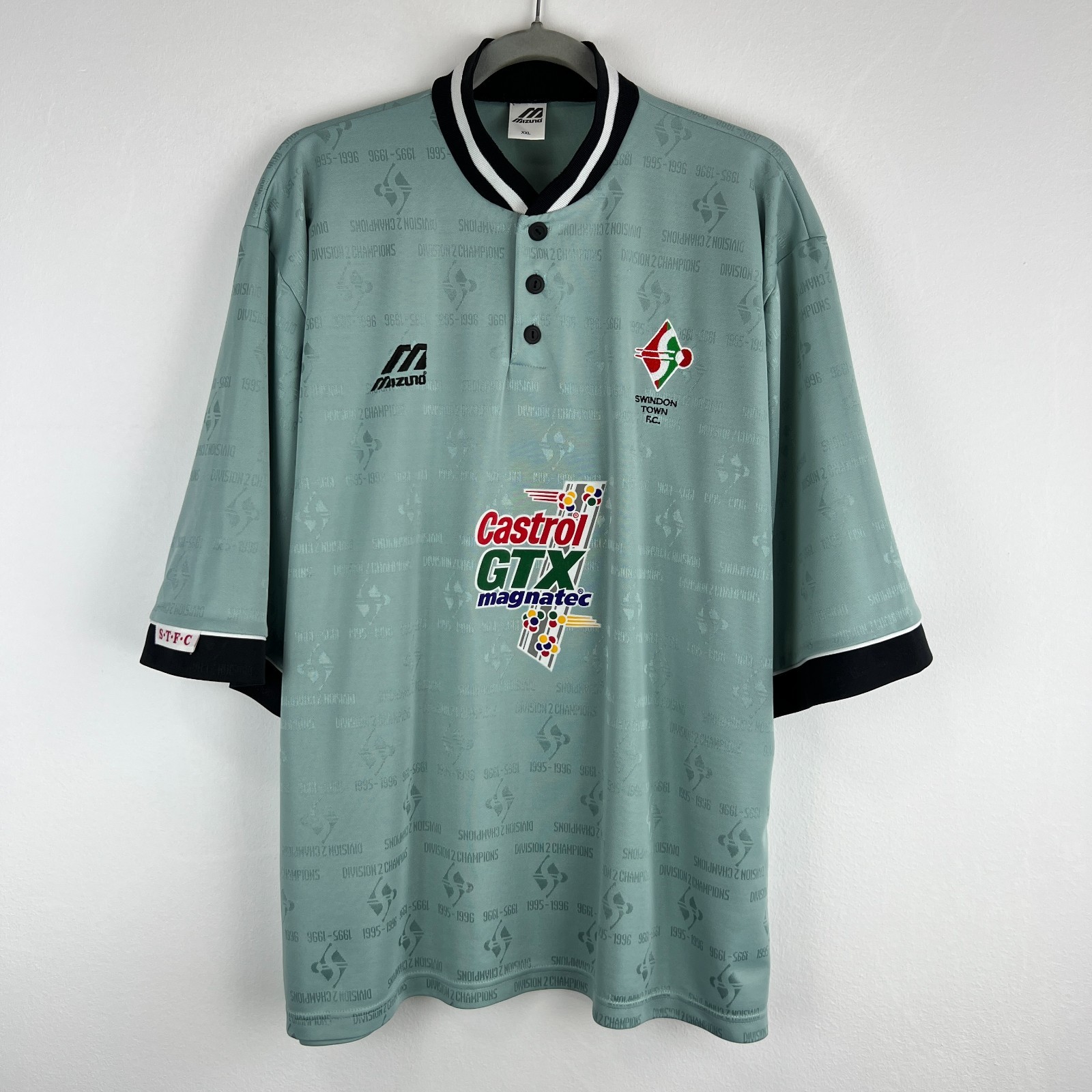 Swindon Town 1996/1997 Mizuno Third Vintage Football Soccer Jersey Shirt sz 2XL
