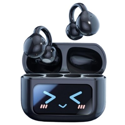 MAcnas Open Ear Clip Headphones Wireless Earbuds Bluetooth 5.4 Sports Black 