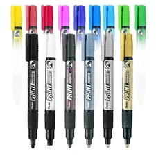 Pentel MMP20 Permanent Paint Marker Pens - Pack of 6 - By Colour