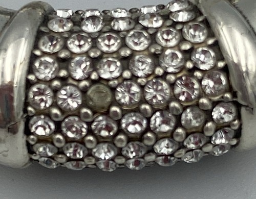 Pulsera Brighton Segovia Arcos Cuero Gris Plata Cristal Centro M/L - Imagen 16 de 17